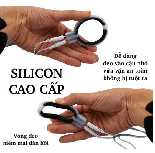 Shop bán Vòng đôi silicon xung điện máy tập kích thích dương vật phát triển to dài loại tốt Shop bán Vòng đôi silicon xung điện máy tập kích thích dương vật phát triển to dài loại tốt
